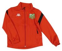 Červeno-černá sportovní propínací mikina s potiskem Kappa