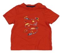 Červené tričko s auty Lupilu