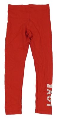 Červené legíny s nápisem lupilu