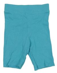 Tyrkysové žebrované lehké kraťasy Primark