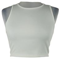 Dámský bílý žebrovaný crop top Shein