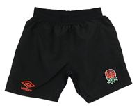 Černé šusťákové kraťasy s růží Umbro