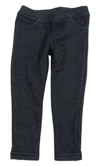 Tmavomodré zateplené tregíny riflového vzhledu 