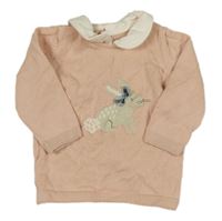 Světlerůžový svetr s králíčkem Tu