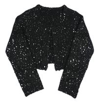 Černé svetrové bolerko s flitry 