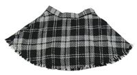 Černo-bílá kostkovaná pletená sukně 
