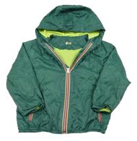 Zelená šusťáková jarní bunda s kapucí Next