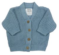 Modrý propínací svetr F&F