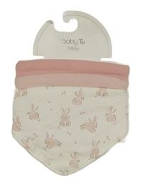 Nové - 3x slinták - 2x růžový + bílý se zajíčky