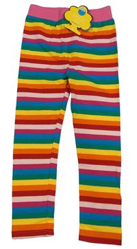 Nové - Barevné pruhované legíny