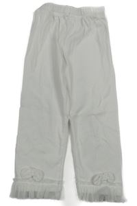 Bílé capri legíny s tylovými volánky Shein