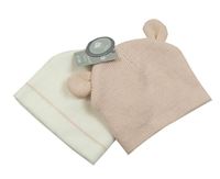 Nové - 2x čepice - světlerůžová s oušky + bílá Primark