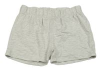 Světlešedé melírované bavlněné kraťasy 