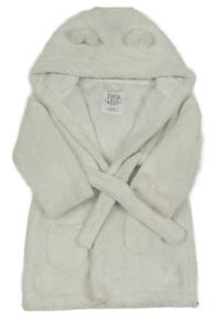 Bílý chlupatý župan s kapucí F&F