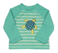 Mátové pruhované UV triko se želvou H&M