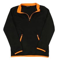 Černo-oranžová sportovní mikina Ergeenomixx