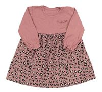 Růžové šaty se vzorem a kapsou Matalan