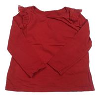 Červené triko se síťovinou H&M