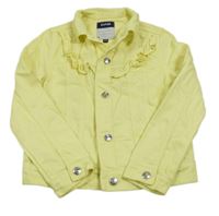 Žlutá riflová bunda s volánky Kiabi