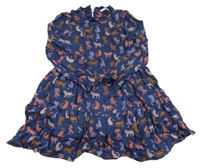 Tmavomodré šaty se zvířátky M&S