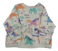 Světlerůžová mikina s jednorožci Next