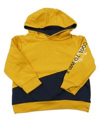 Žluto-tmavomodrá mikina s kapucí Topolino