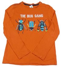 Cihlově červené triko s broučky C&A