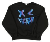 Černá mikina se smajlíkem Shein