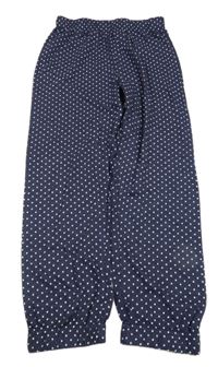 Tmavomodré tepláky s puntíky Yigga