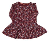 Vínové bavlněné květované šaty Kiki&Koko