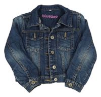 Tmavomodrá riflová crop bunda Bluezoo