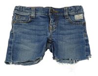 Tmavomodré riflové roztřepené kraťasy Mexx 