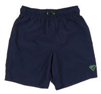 Tmavomodré plážové kraťasy s nápisem Primark