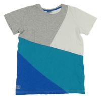 Bílo-šedo-modré tričko Y.F.K.