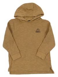 Béžová mikina s potiskem a kapucí George