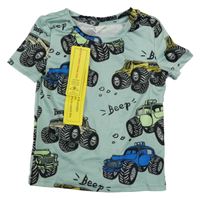 Nové - Světlezelené tričko s monster truck Shein