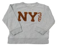 Šedá melírovaná mikina s nápisem H&M