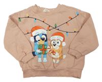 Broskvová oversize mikina s Bluey H&M