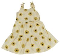 Vanilkové vzorované šaty s kytičkami Matalan