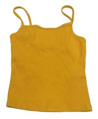 Oranžový žebrovaný crop top