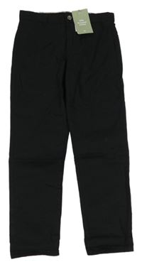 Nové - černé chino plátěné kalhoty H&M