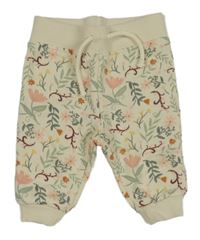 Smetanové tepláky s kytičkami a větvičkami PRIMARK