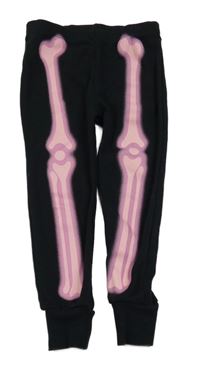 Černo-růžové pyžamové kalhoty s kostmi George
