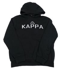 Černá mikina s logem a kapucí Kappa