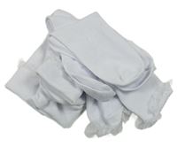 Nové - 3x - Bílé ponožky s organzovým volánkem