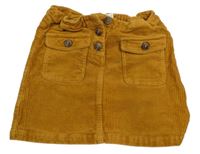 Medová manšestrová sukně Sfera