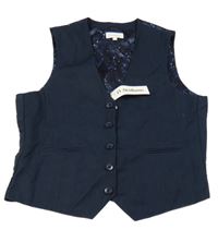 Nové - tmavomodrá melírovaná slavnostní vesta se souhvězdím Debenhams