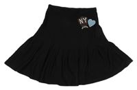 Černá sukně s erbem a srdíčkem ZARA
