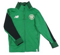 Zeleno-černá funkční fotbalová propínací mikina Celtic new balance