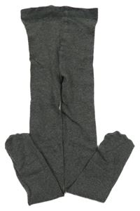 Tmavošedé melírované punčocháče H&M